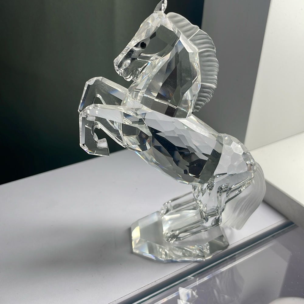 Swarovski Crystal Vintage Rearing White Stallion